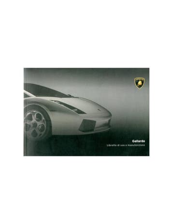 2005 LAMBORGHINI GALLARDO COUPE INSTRUCTIEBOEKJE ITALIAANS, Ophalen of Verzenden