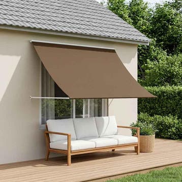 vidaXL Zonnescherm Taupe 100 x 150 cm, Tuin en Terras, Verzenden, Nieuw