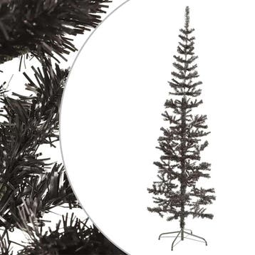 vidaXL Kerstboom smal 240 cm zwart, Diversen, Kerst, Verzenden, Nieuw