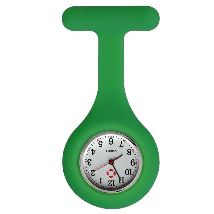 Fako - Verpleegstershorloge - Siliconen Uni - Groen, Handtassen en Accessoires, Horloges | Dames, Verzenden