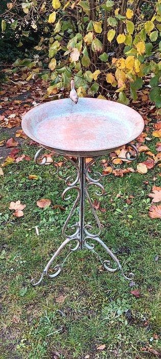 Vogelbad - Metaal - Vogelbad bird, Antiquités & Art, Curiosités & Brocante