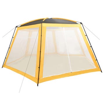 vidaXL Zwembadtent 660x580x250 cm stof geel, Verzenden, Nieuw