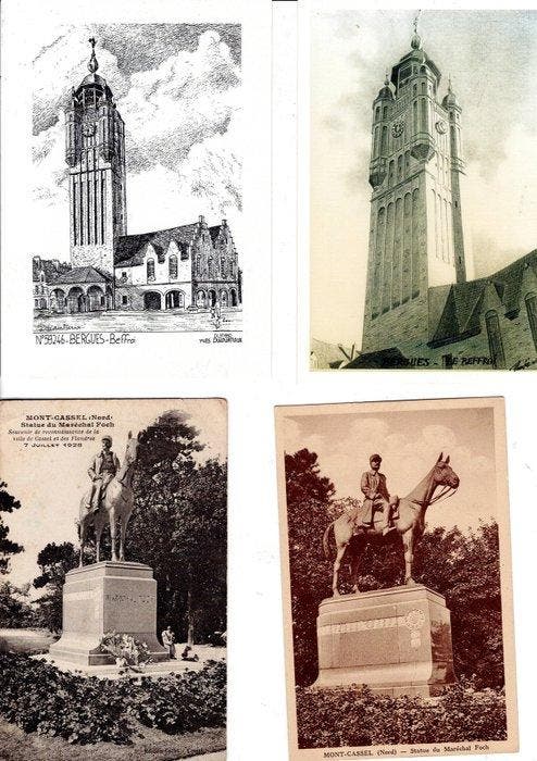Frankrijk - departement Nord en Pas-de-Calais lot van 174, Collections, Cartes postales | Étranger