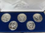 Rusland, Sovjet-Unie (USSR) Set of 5 coins: 5 & 10 Roubles /