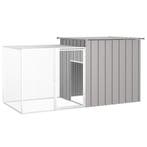 vidaXL Kippenhok 200x91x100 cm gegalvaniseerd staal grijs, Verzenden, Nieuw