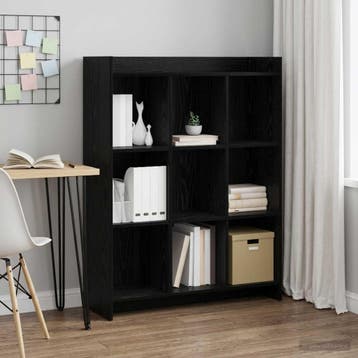 vidaXL Boekenkast Zwart eiken 87,5 x 30 x 111 cm Bewerkt, Verzenden
