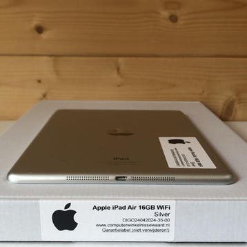 Apple iPad Air 9.7 16GB (model 2013) wit zilver WiFi (4G) +, Computers en Software, Windows Tablets, Ophalen of Verzenden, Nieuw