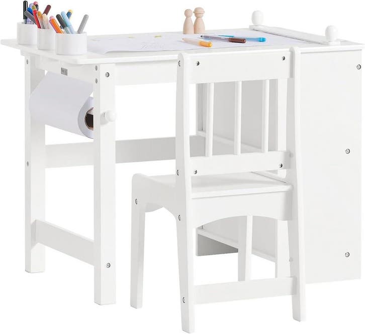 2dekans | SoBuy Kinderbureau en Stoel Set – Papierrolhouder, Kinderen en Baby's, Kinderstoelen, Ophalen of Verzenden
