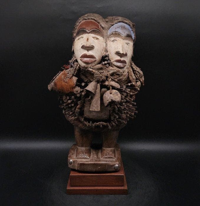 Magnifique statue kongo - sculptuur - Bakongo -, Antiek en Kunst, Kunst | Niet-Westerse kunst