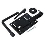 Boerenklinkstel 120x85 mm zwart