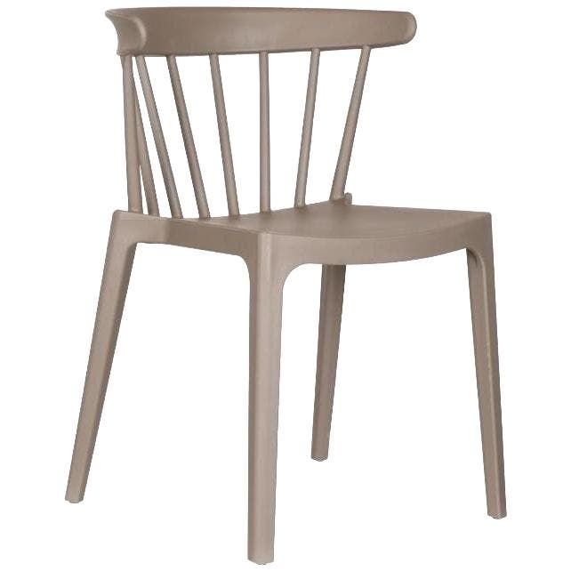 Woood Bliss Spijlenstoel Taupe - Eetkamerstoel - Nieuw in, Huis en Inrichting, Stoelen, Nieuw, Verzenden