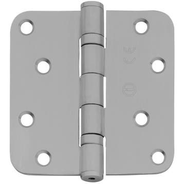 Kogellagerscharnier geborsteld rvs 89x89mm afgerond tot 7..., Doe-het-zelf en Bouw, Hang- en Sluitwerk, Ophalen of Verzenden, Nieuw