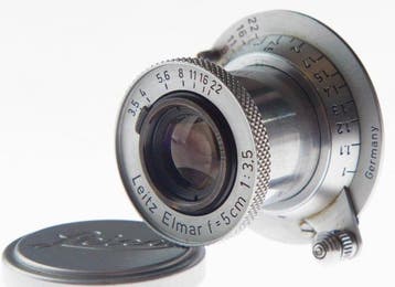 Leitz Elmar f = 5cm 1:3,5  red scale Objectif principal