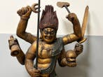Large Gilded Wooden Statue of Aizen Myoo (77cm) |