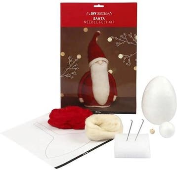 DIYkit Pakket Hobbyset Kerstman Santa 20 cm zelf maken, Nieuw
