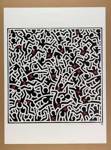 Keith Haring (1958-1990) After - Untitled April, 1985 - Rare