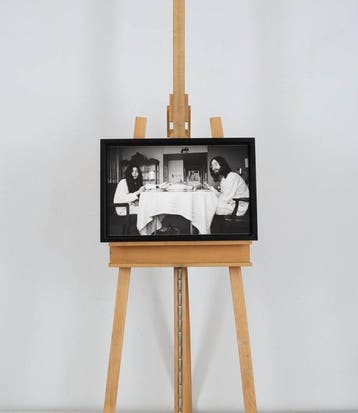 Claude VanHeye - John Lennon and Yoko having breakfast (