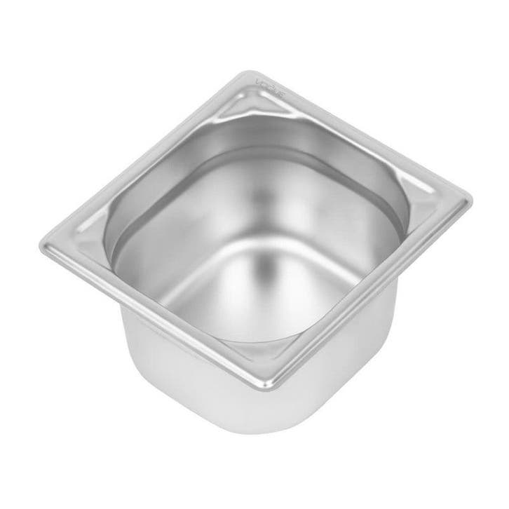 GN-Bak | RVS | 1/6 GN | Hoogte 100mm | 176x162x100(h)mm, Articles professionnels, Horeca | Équipement de cuisine, Envoi