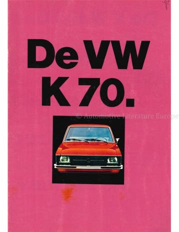 1971 VOLKSWAGEN K70 BROCHURE NEDERLANDS, Nieuw