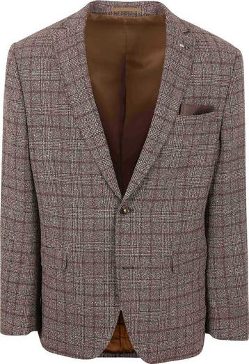 Suitable Colbert Heleen Ruit Bruin maat 25 Heren, Kleding | Heren, Verzenden, Nieuw, Bruin, Suitable