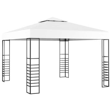 vidaXL Tuinpaviljoen 3x3 m wit, Verzenden