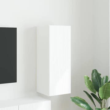 vidaXL TV Wandkast 30 x 31 x 80 cm Wit Bewerkt hout, Verzenden, Nieuw