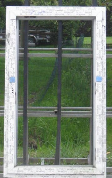 pvc raam , chassis , venster , kozijn 95 x 162 wit, Doe-het-zelf en Bouw, Raamkozijnen en Schuifdeuren, 75 tot 150 cm, Kunststof