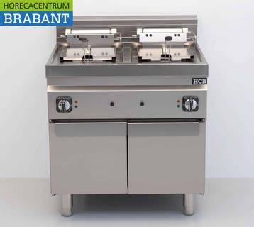 Friteuse électrique double HCB en acier inoxydable, 2 x 10, Verzenden