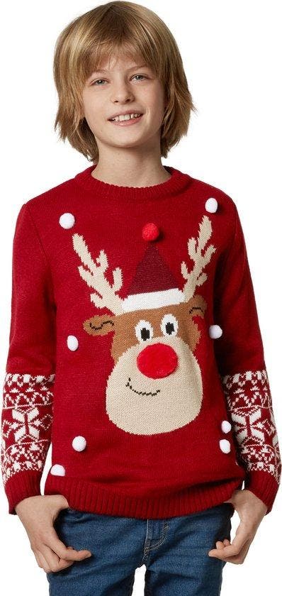 2dekans | Dressforfun Kersttrui Rudi Rendier voor kinderen -, Hobby en Vrije tijd, Feestartikelen, Ophalen of Verzenden