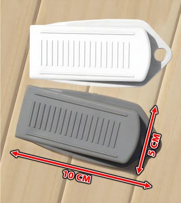 Basis deurstopper (5x10x2 cm, rubber, grijs), Verzenden, Nieuw
