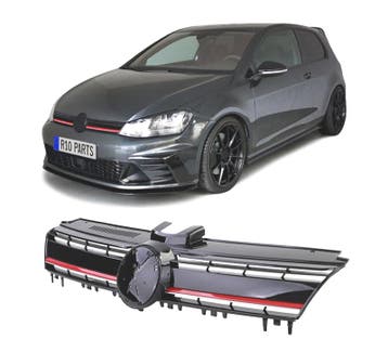CALANDRE VOLKSWAGEN VW GOLF 7 12-17 LOOK R NOIR ROUGE, Autos : Pièces & Accessoires, Verzenden