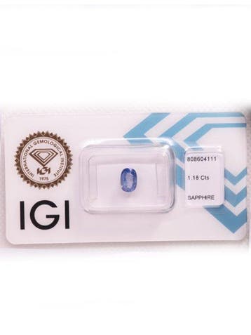 Sans prix de réserve - 1 pcs Bleu Saphir - 1.18 ct -, Nieuw