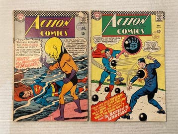 Action Comics (1938) 5 comics in range # 335 to 375! Silver