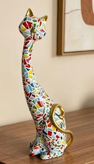 Figure - Gatto Geometrico - Résine