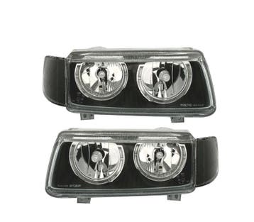PHARES POUR VOLKSWAGEN VW PASSAT 93-96 ANGEL EYES FOND NOIR, Autos : Pièces & Accessoires, Verzenden