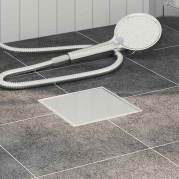 vidaXL 2 in 1 Doucheafvoer Zilver 20 x 20 cm Roestvrij staal, Doe-het-zelf en Bouw, Sanitair, Verzenden, Nieuw