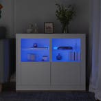 vidaXL Bijzetkastjes met LED-verlichting 2 st bewerkt hout, Huis en Inrichting, Verzenden, Nieuw