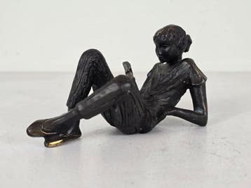 Gerda Rubinstein - Beeld, Boekenwurm - 6.5 cm - Brons