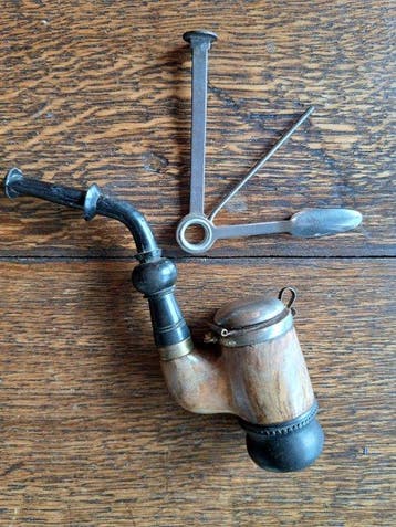 Sans prix de réserve - Pipe - Bruyère, Laiton, Bois - (2), Nieuw