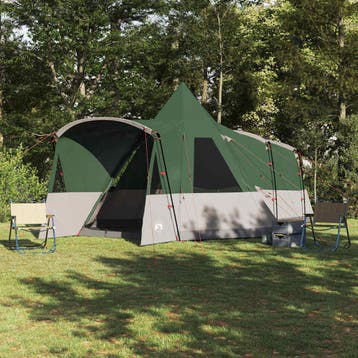 vidaXL Teepee Tent voor 8 Personen 8-persoons Groen, Verzenden, Nieuw