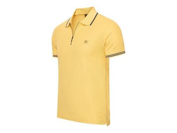 Veiling - Cappuccino Italia Polo Zip Polo Torino Geel - L, Vêtements | Hommes, T-shirts