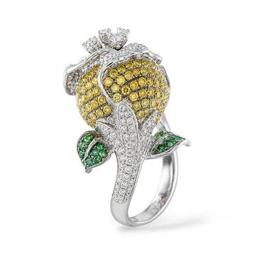 Bague - 18 carats Or blanc, Bague en or blanc 18 carats avec, Bijoux, Sacs & Beauté