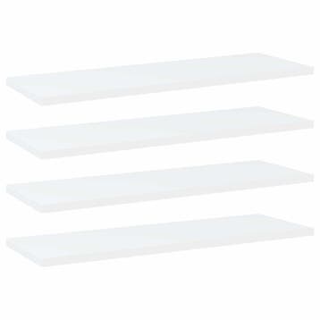 vidaXL Wandschappen 4 st 60x20x1,5 cm bewerkt hout wit, Verzenden, Nieuw