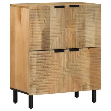 vidaXL Dressoir 60x33x75 cm massief mangohout bruin, Verzenden, Nieuw