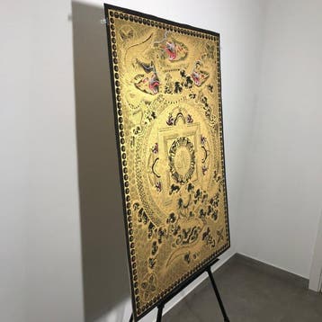 103x73 cm - Large Painting of Tibetan Tradition - Stunning