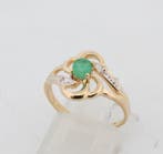 Sans prix de réserve - Bague - 18 carats Or jaune Émeraude -, Bijoux, Sacs & Beauté, Bagues