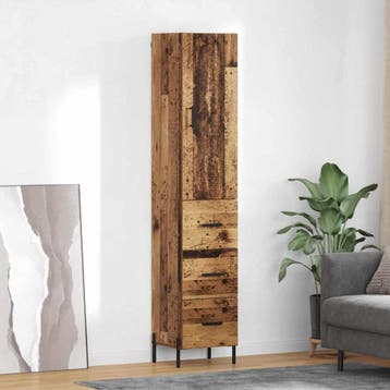 vidaXL Highboard met lade Oud Hout 34,5 x 34 x 180 cm, Verzenden, Nieuw
