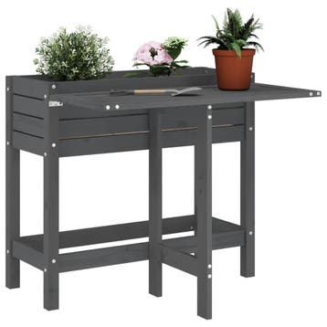 vidaXL Plantenbak met inklapbaar tafelblad massief, Tuin en Terras, Verzenden, Nieuw