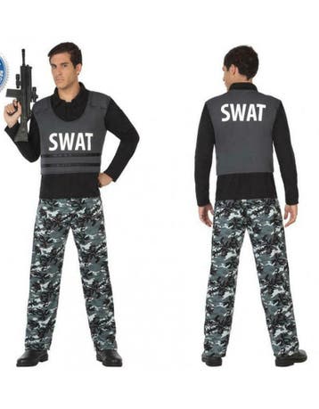 Swat politie verkleed kostuum voor mannen, Ophalen of Verzenden, Nieuw
