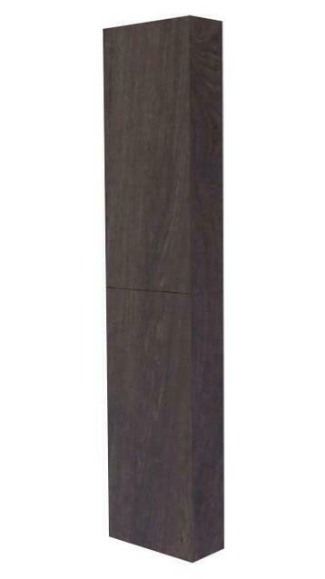Blanco-Dark-Brown hoge kolomkast L en R 35x180 cm dark-brown, Ophalen of Verzenden, Nieuw